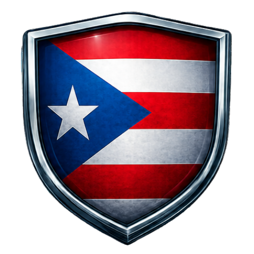 Puerto Rico Flag Shield - PNG