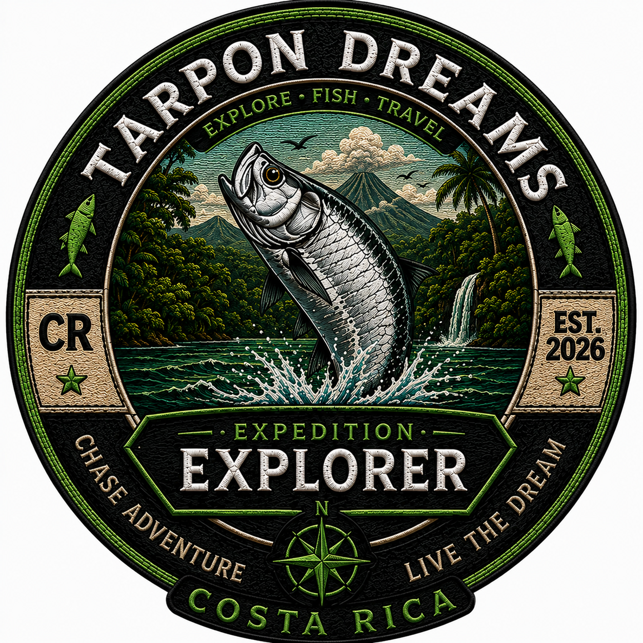 Tarpon Dreams - Expedition Explorer Patches - COSTA RICA PNG v1