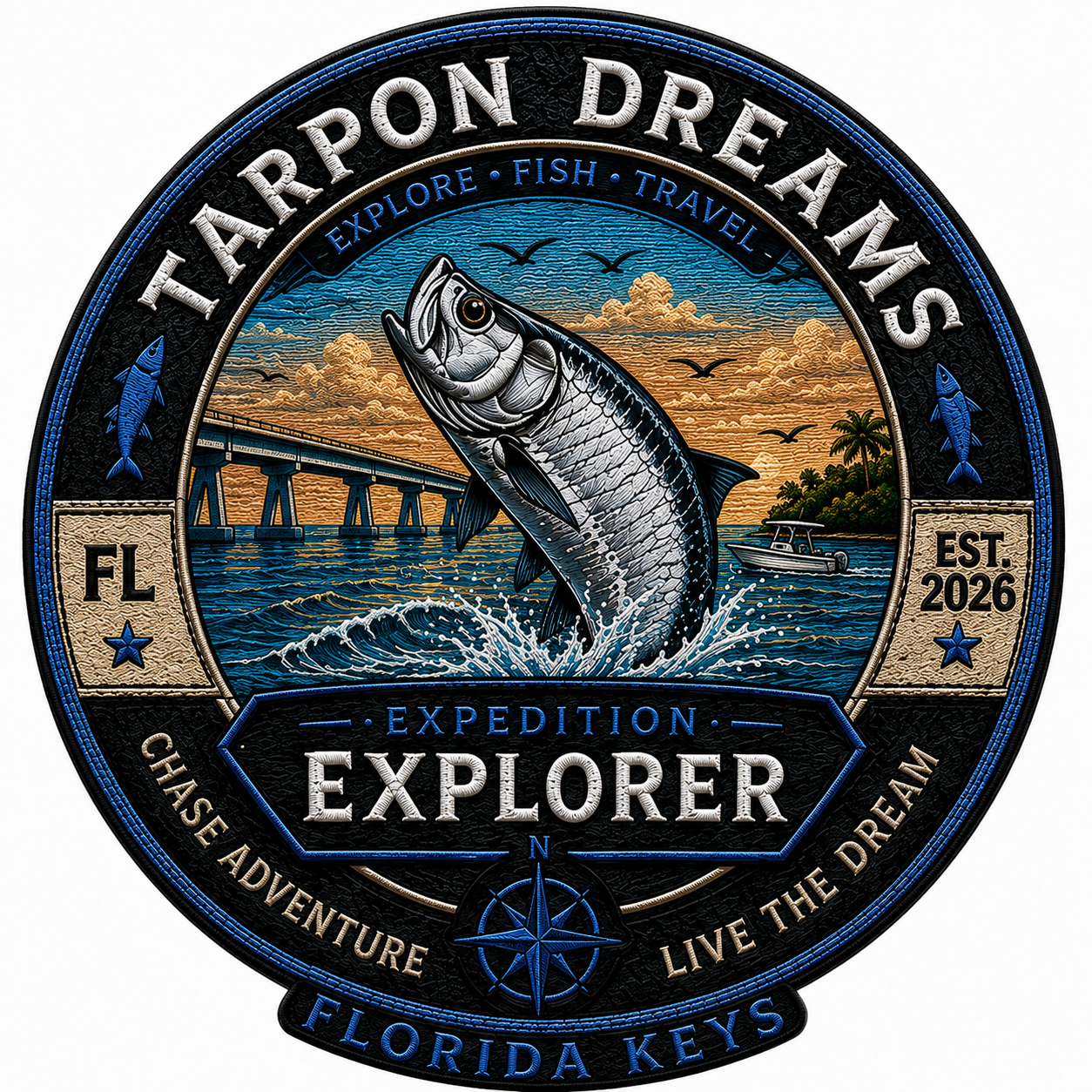 Tarpon Dreams - Expedition Explorer Patches - FLORIDA KEYS Patch v1