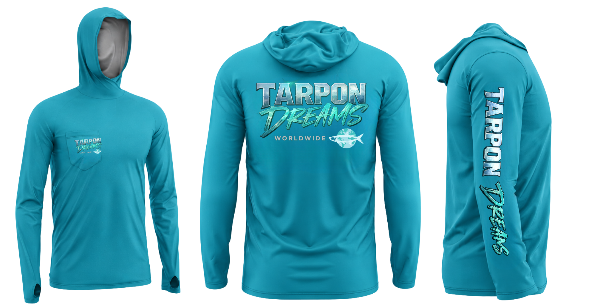Tarpon Dreams - Fishing Hoody (teal) v1 - FBS TP