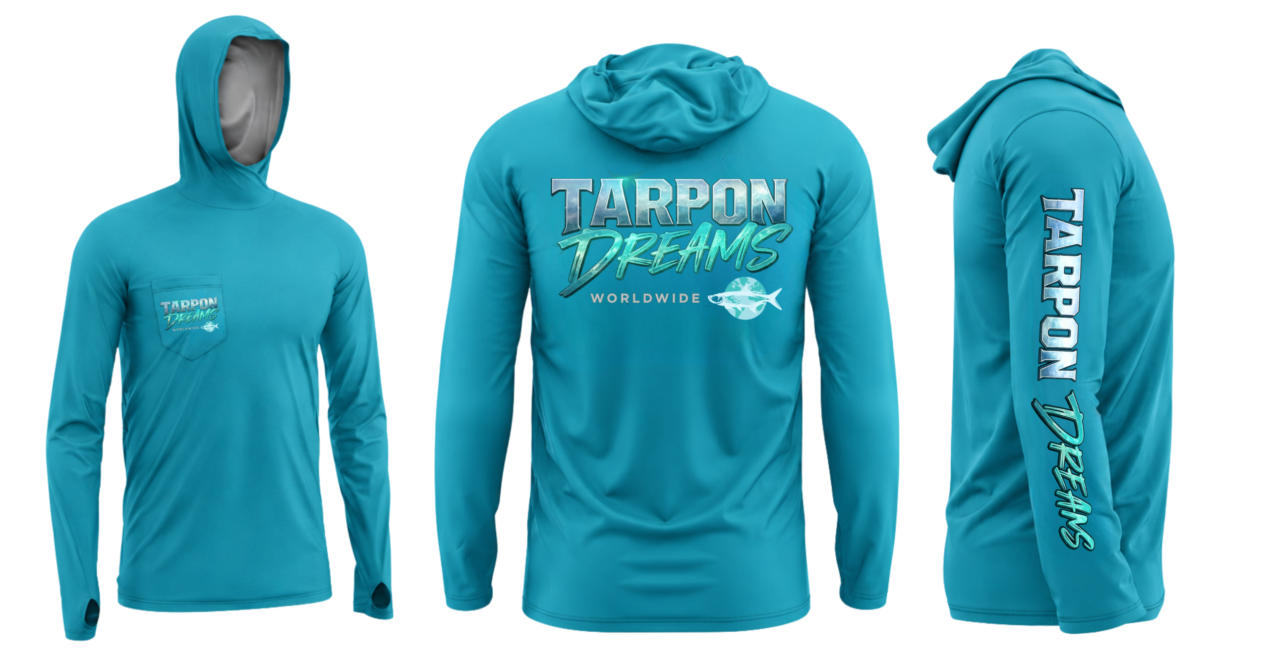 Tarpon Dreams - Fishing Hoody (teal) v1 - FBS