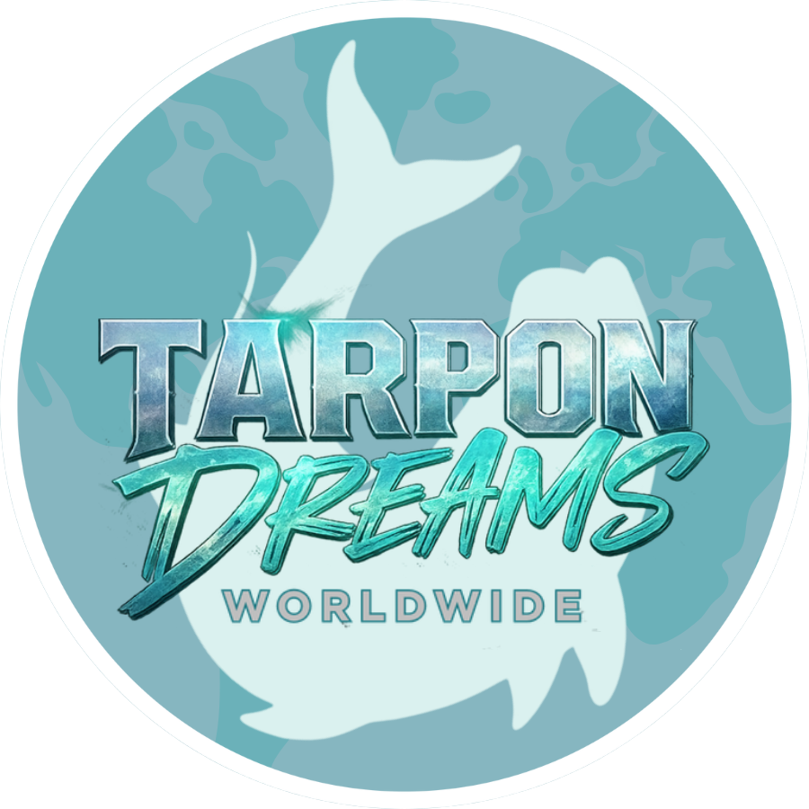 Tarpon Dreams Worldwide Logo 3 inch Sticker with White Border