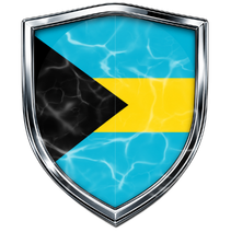 BAHAMAS - Tarpon Fishing BAHAMAS Flag Shield - Tarpon Fishing