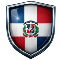 DOMINICAN REPUBLIC - Tarpon Fishing DOMINICAN REPUBLIC Flag Shield - Tarpon Fishing
