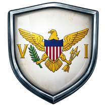USVI - Tarpon Fishing USVI Flag Shield - Tarpon Fishing