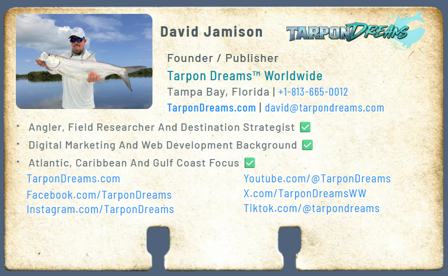 ROLODEX CARD BACKGROUND TARPON DREAMS 620X377 DAVID JAMISON CONTACT CARD